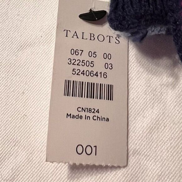 Talbots Cotton Cashmere Blend Women’s Scarf Fair Isle Nordic Holiday - Picture 2 of 4